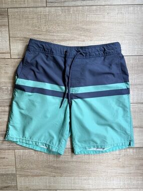 Fair Harbor Men's Anchor 8" Linerless Shorts Blue Stripe - Size Medium